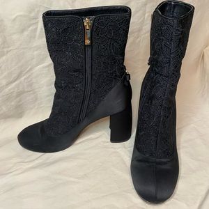 Lace detail boots